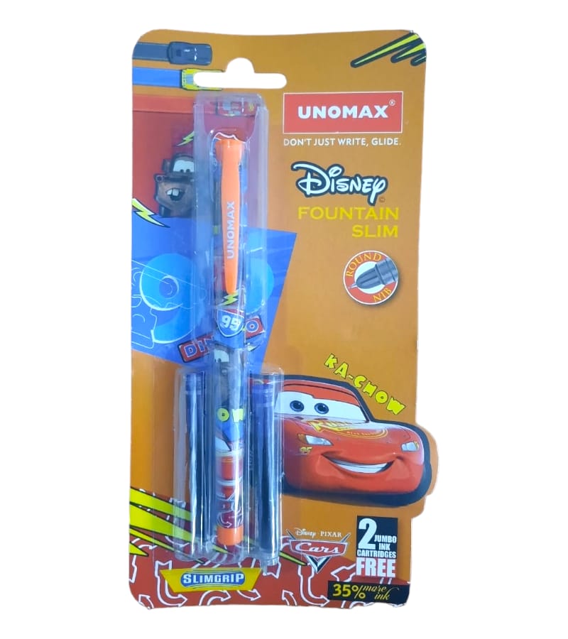 Unomax Fountain Slim Ink Pen - Disney Toons (Set of 1) | Free 2 INK Cartridges